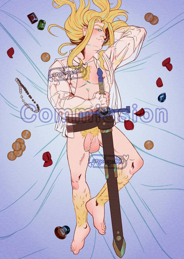 Three-piece digital commission of buyer's OC, a young knight who de-ages to a small boy unexpectedly.